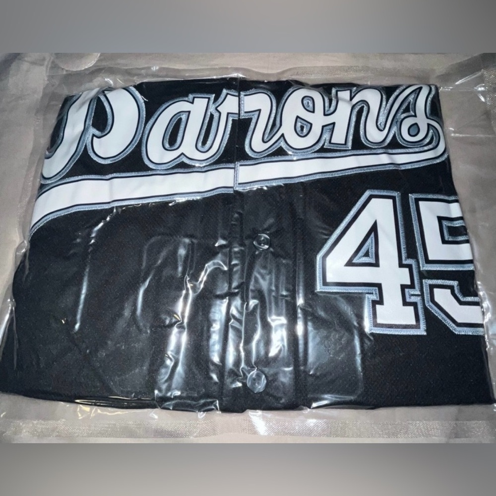Michael Jordan Birmingham Barons Black Baseball Jersey #45 BRAND NEW - Picture 3 of 9